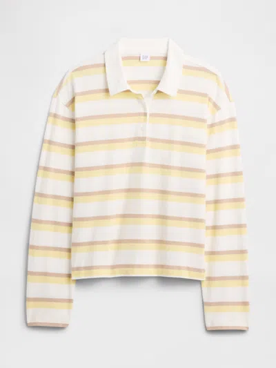 Gap Factory Oversized Stripe Rugby Polo Shirt Shirt In Animal Print