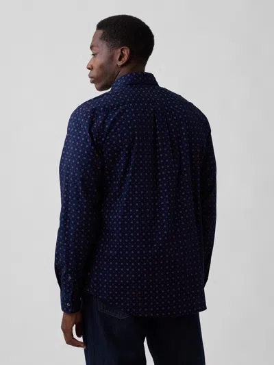 Gap Factory Stretch Poplin Shirt In Standard Fit In Blue