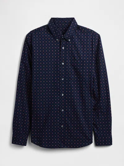 Gap Factory Stretch Poplin Shirt In Standard Fit In Blue