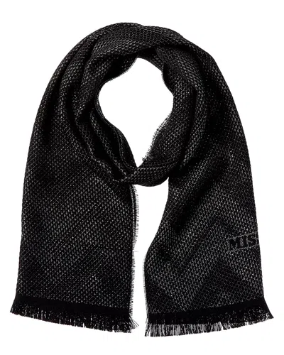Missoni Wool-blend Scarf In Black
