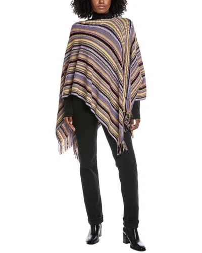 Missoni Wool-blend Poncho In Multi