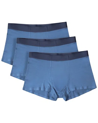 Silkcut 3pk Stretch Trunk In Blue