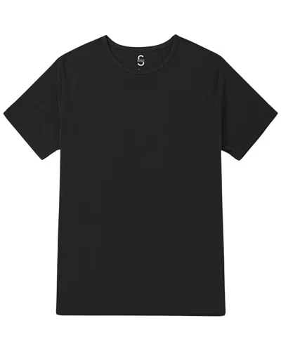 Silkcut Crewneck Shirt In Black