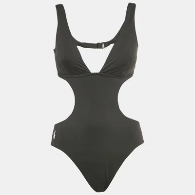 Pre-owned Polo Ralph Lauren Black Jersey Swimsuit M