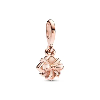 Pandora Women's Happy Birthday Gift Openable Dangle Charm In Rose Gold In Gold