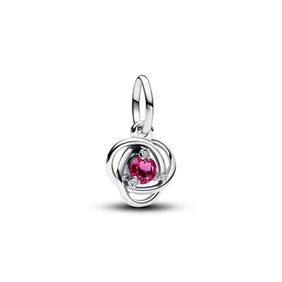 Pandora Women's Eternity Circle Dangle Charm In Solid Pink In Metallic