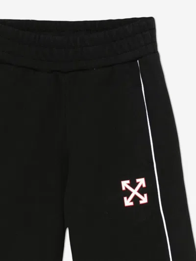 Off-white Boys Soccer Track Pants In Black