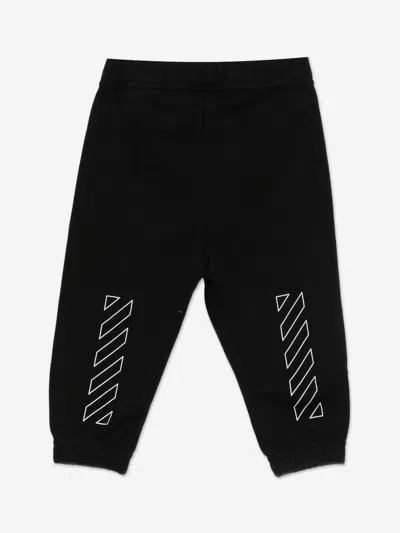 Off-white Baby Boys Bookish Diagonal Joggers In Black