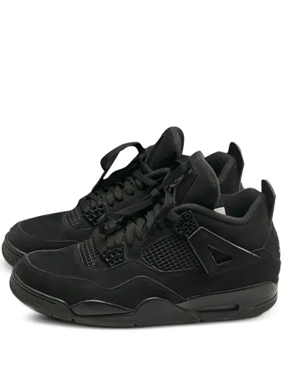 Pre-owned Jordan 4 Panelled Sneakers In Black