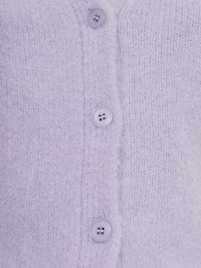 Samsoe & Samsoe Buttoned V-neck Knitted Vest In Purple