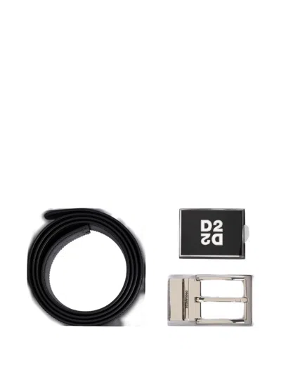 Dsquared2 Logo-buckle Belt In Black