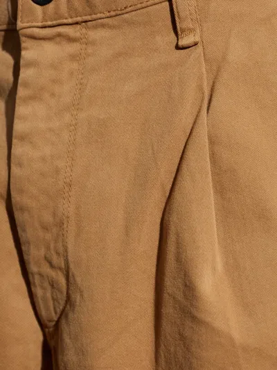 Rag & Bone Evan Pleated Chino Trousers In Brown