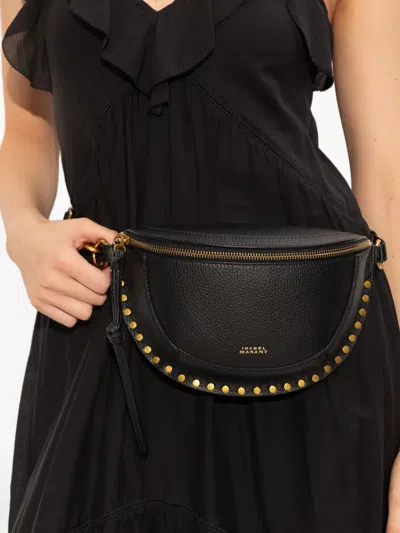 Isabel Marant Skano Leather Belt Bag In Black
