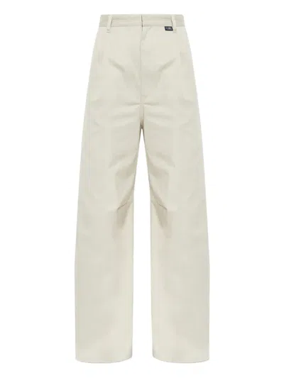 Mm6 Maison Margiela Pleated Wide-leg Trousers In Neutral