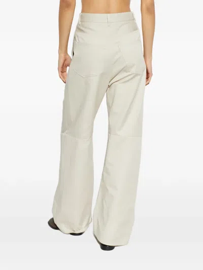 Mm6 Maison Margiela Pleated Wide-leg Trousers In Neutral