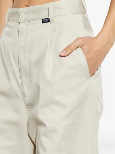 Mm6 Maison Margiela Pleated Wide-leg Trousers In Neutral