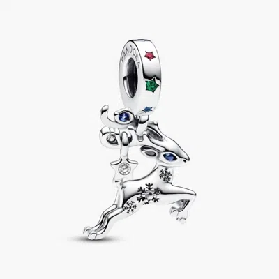Pandora Magical Christmas Reindeer Dangle Charm In Silver In Silver