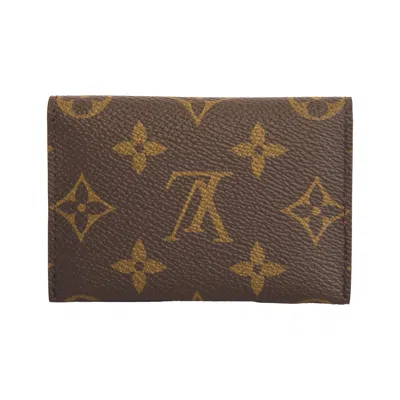 Pre-owned Louis Vuitton Monogram Business Card Holder Brown