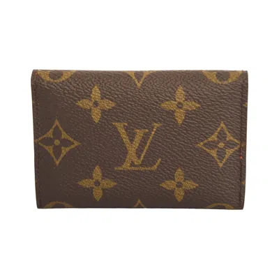 Pre-owned Louis Vuitton Monogram Business Card Holder Brown