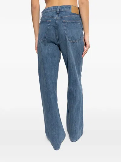 Rag & Bone Womens Balboashdw The Shea Straight-leg Denim Jeans In Blue