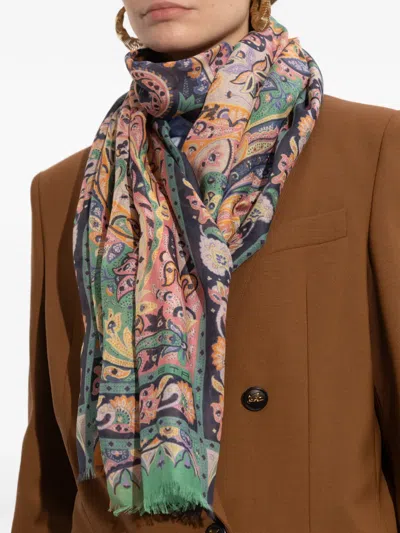Etro Paisley Patterned Scarf In Multi