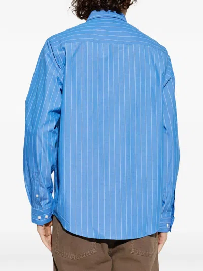 Samsoe & Samsoe Striped-pattern Shirt In Blue