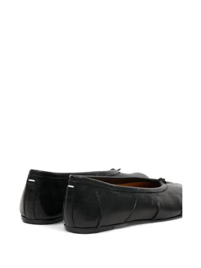 Maison Margiela Tabi Leather Split-toe Ballerina Flats In Black