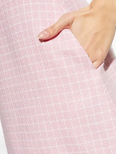 Versace Check-pattern Mini Skirt In Pink