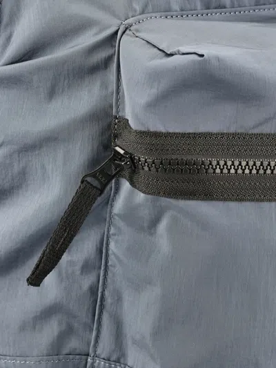 Stone Island Zip Backpack In Blue