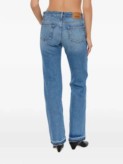 Isabel Marant Denala Frayed Jeans In Blue
