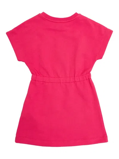 Versace Logo-print Dress In Pink