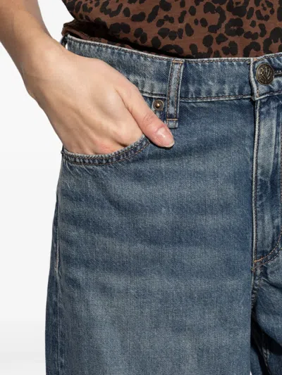 Rag & Bone Andi Wide Leg Ankle Jeans In Declan In Blue