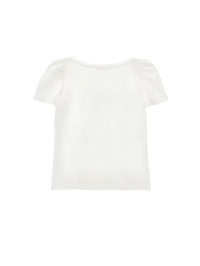 Monnalisa Bow T-shirt In White