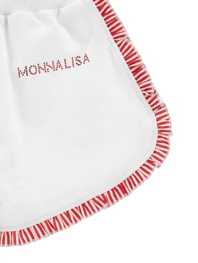 Monnalisa Shorts With Ruffles In White