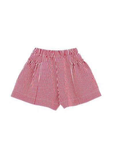 Monnalisa Striped Shorts In Red