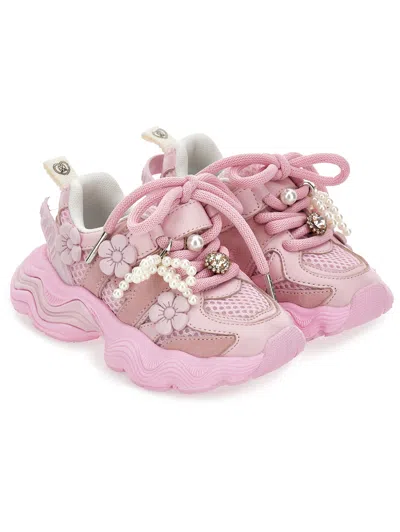 Monnalisa Chunky Sneakers In Pink