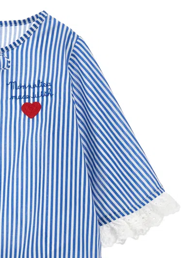 Monnalisa Striped Seaside Set In Blue