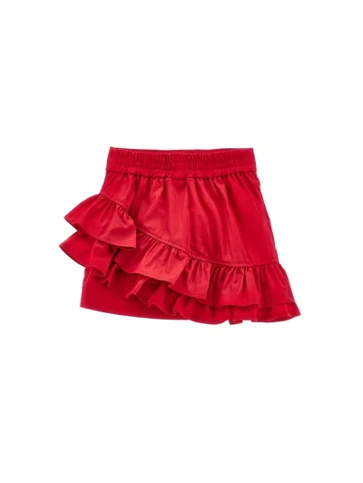 Monnalisa Skirt With Ruffles In Red