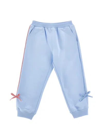 Monnalisa Tracksuit Trousers With Bows In Blue