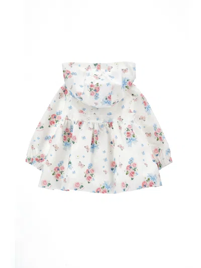 Monnalisa Floral And Butterfly Jacket In Multi