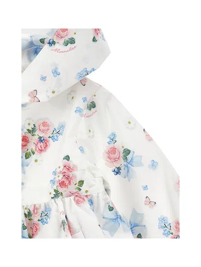 Monnalisa Floral And Butterfly Jacket In Multi