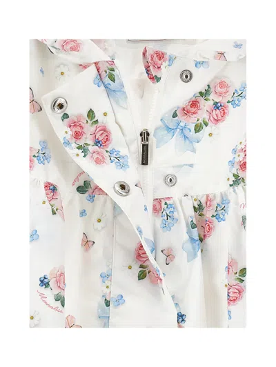 Monnalisa Floral And Butterfly Jacket In Multi