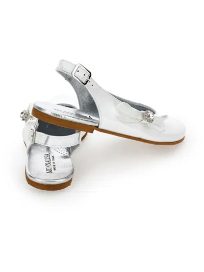 Monnalisa Rhinestone Bow Ballerina In White