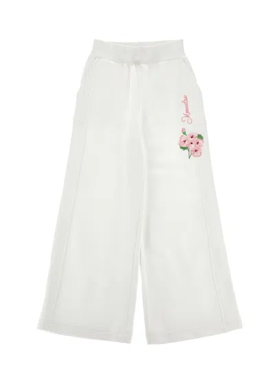 Monnalisa Floral Tracksuit Pants In White