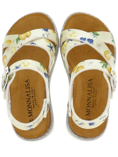 Monnalisa Lemon Sandals In White