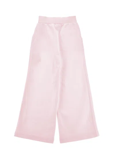 Monnalisa Floral Tracksuit Pants In Pink