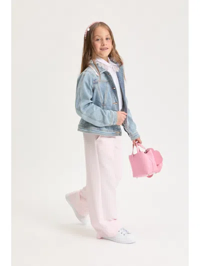 Monnalisa Pleated Trousers In Pink