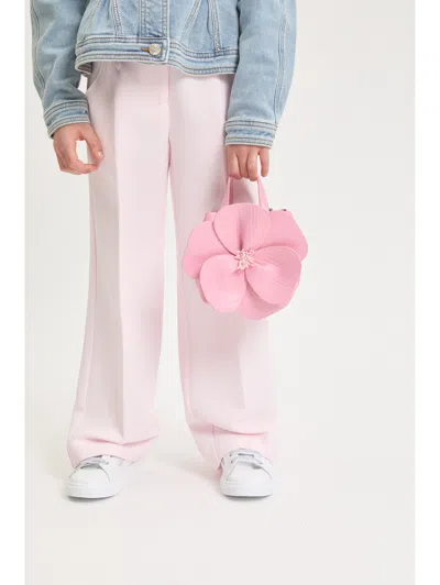 Monnalisa Pleated Trousers In Pink