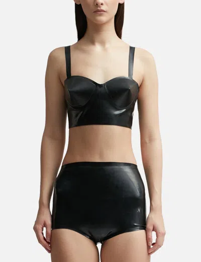 Maison Margiela Latex Bra In Black