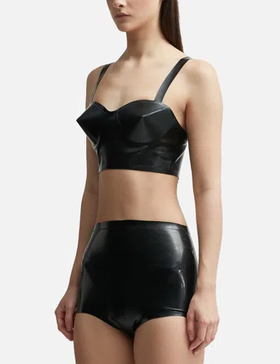 Maison Margiela Latex Bra In Black